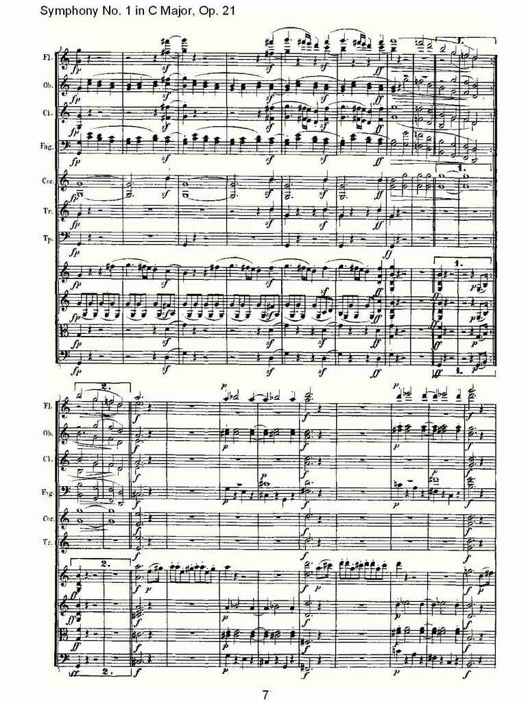 C大调第一交响曲 Op. 21 第一乐章总谱（图8）