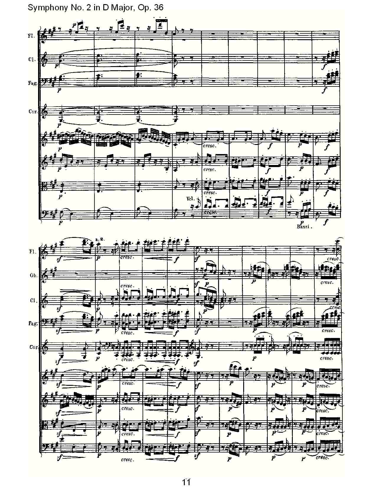 D大调第二交响曲 Op. 36 第二乐章总谱（图11）