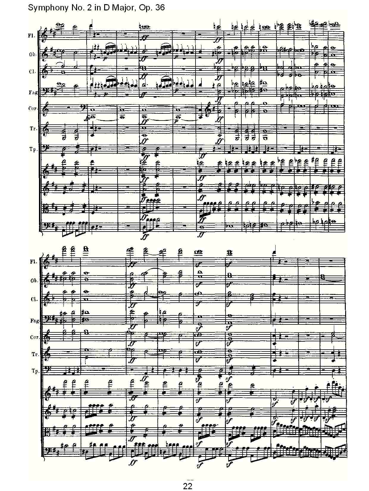 D大调第二交响曲 Op. 36 第一乐章总谱（图22）
