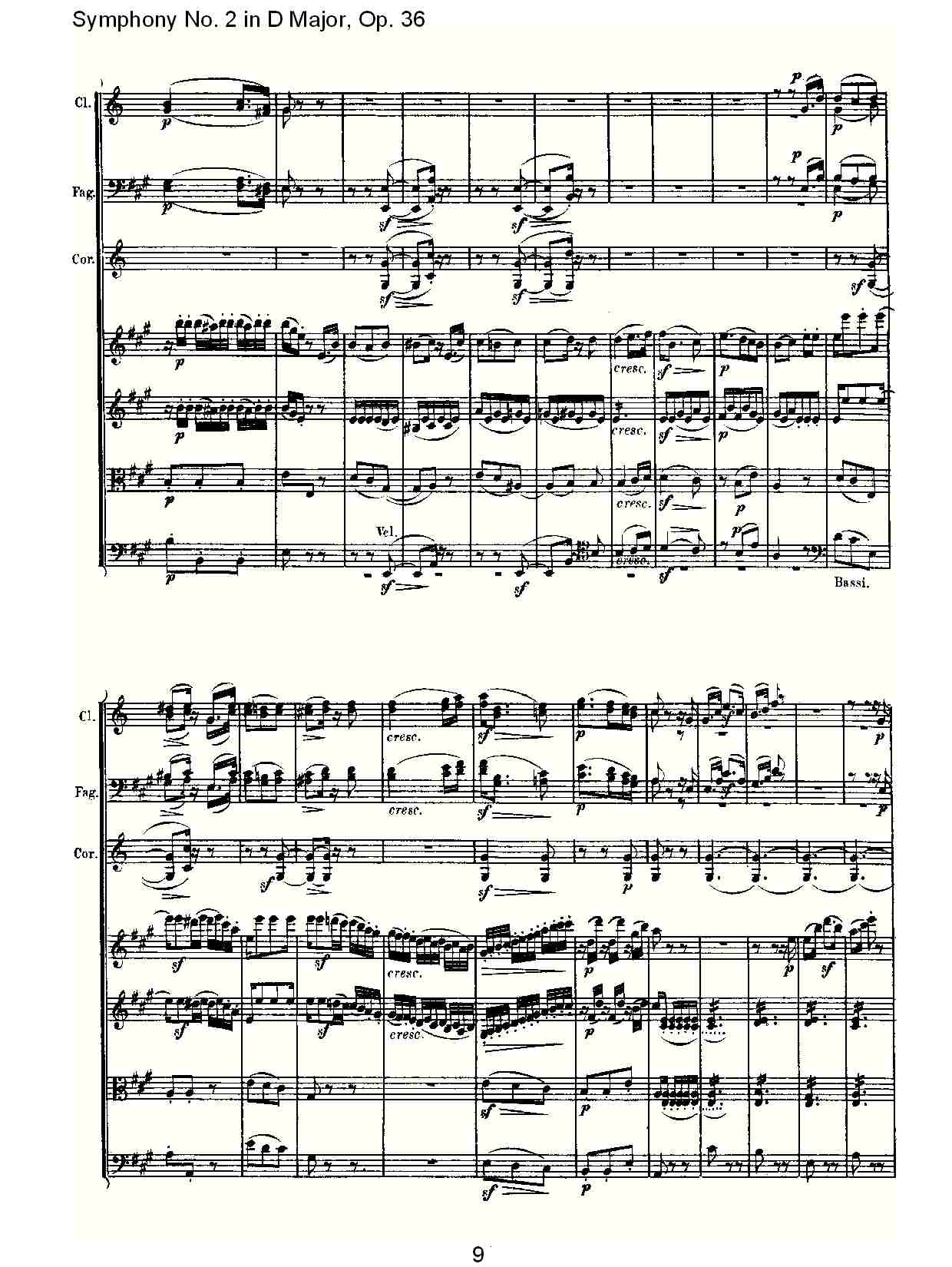 D大调第二交响曲 Op. 36 第二乐章总谱（图9）