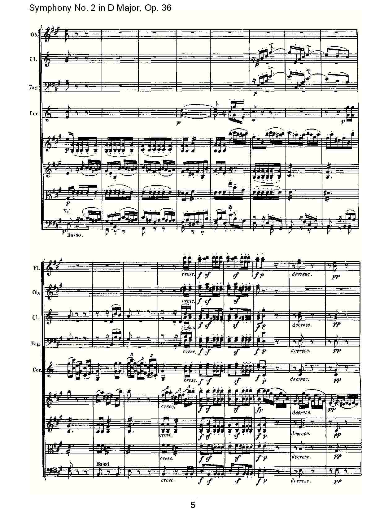 D大调第二交响曲 Op. 36 第二乐章总谱（图5）