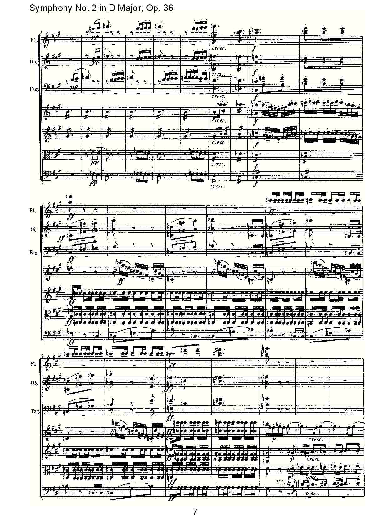 D大调第二交响曲 Op. 36 第二乐章总谱（图7）