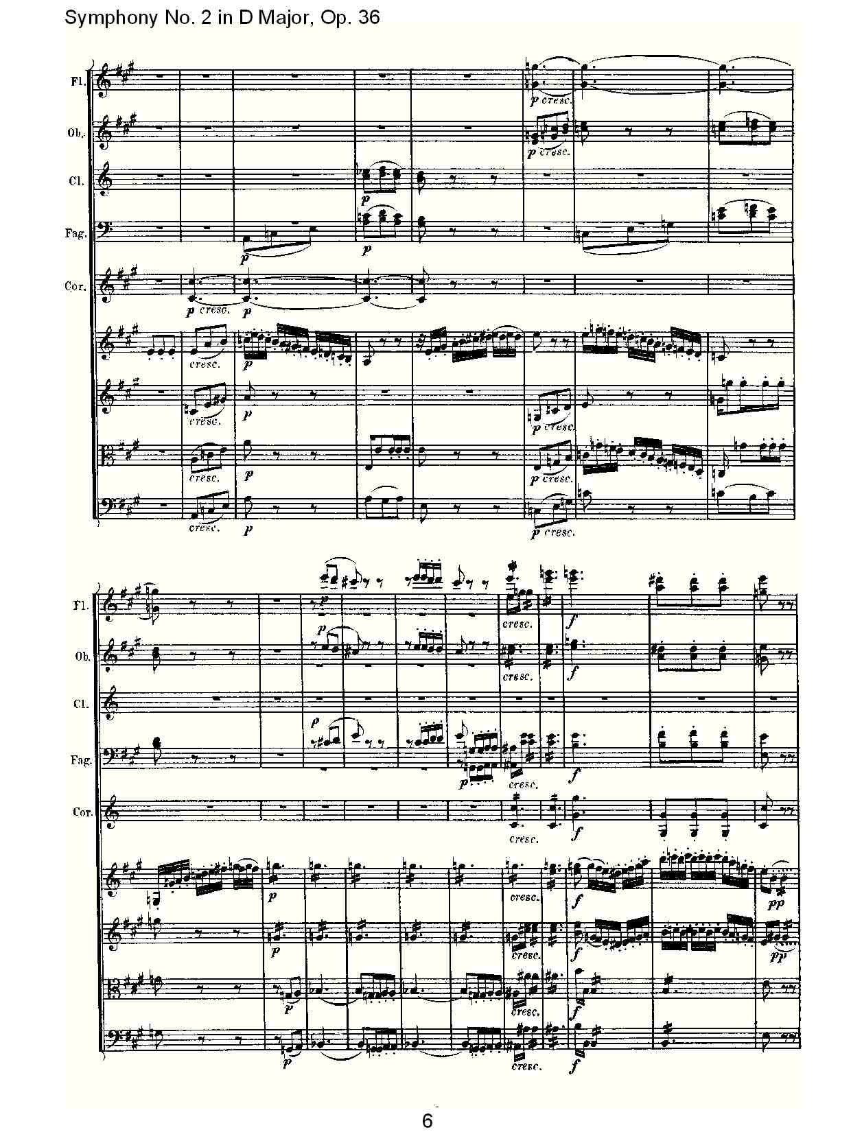 D大调第二交响曲 Op. 36 第二乐章总谱（图6）