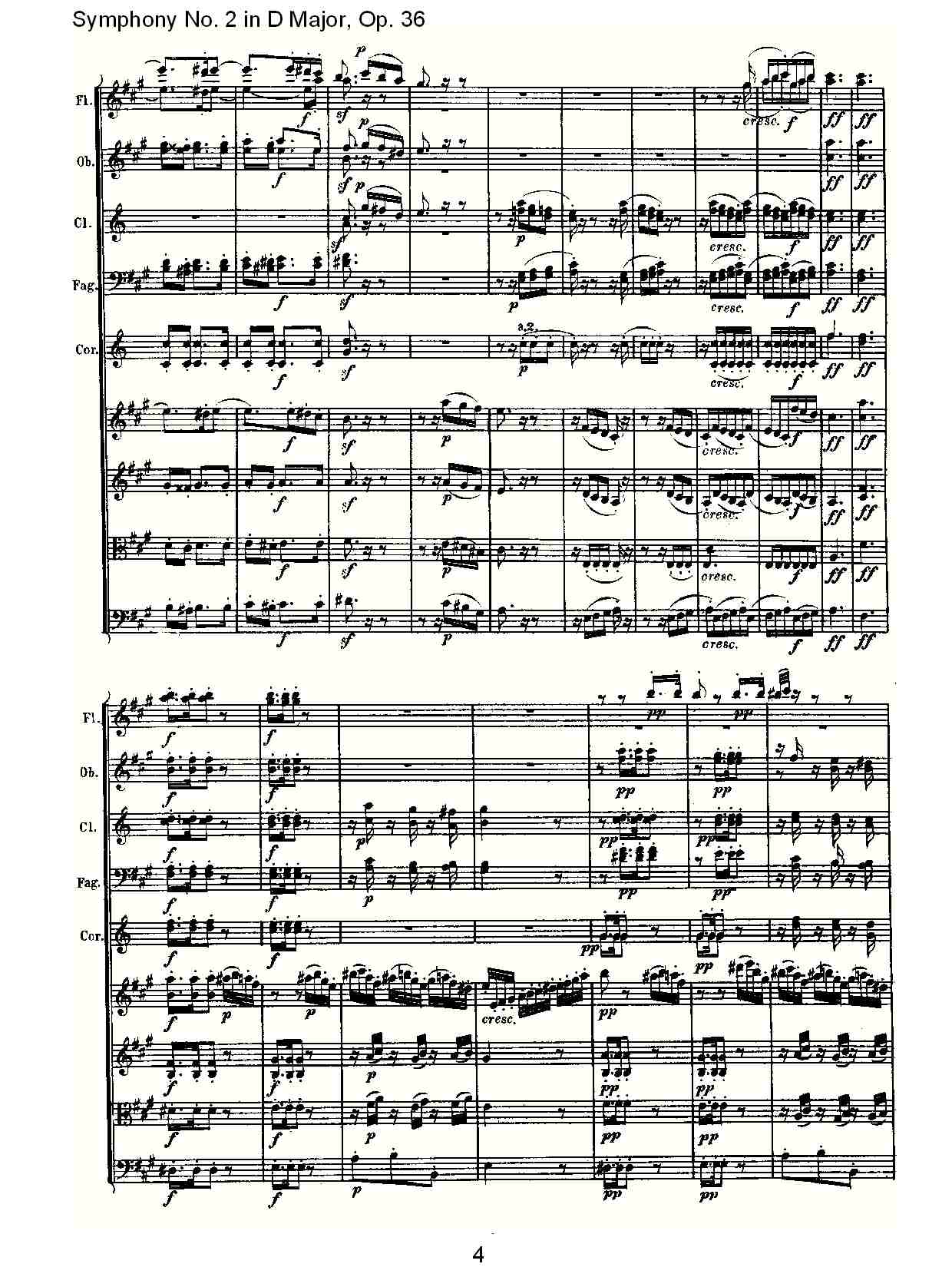 D大调第二交响曲 Op. 36 第二乐章总谱（图4）