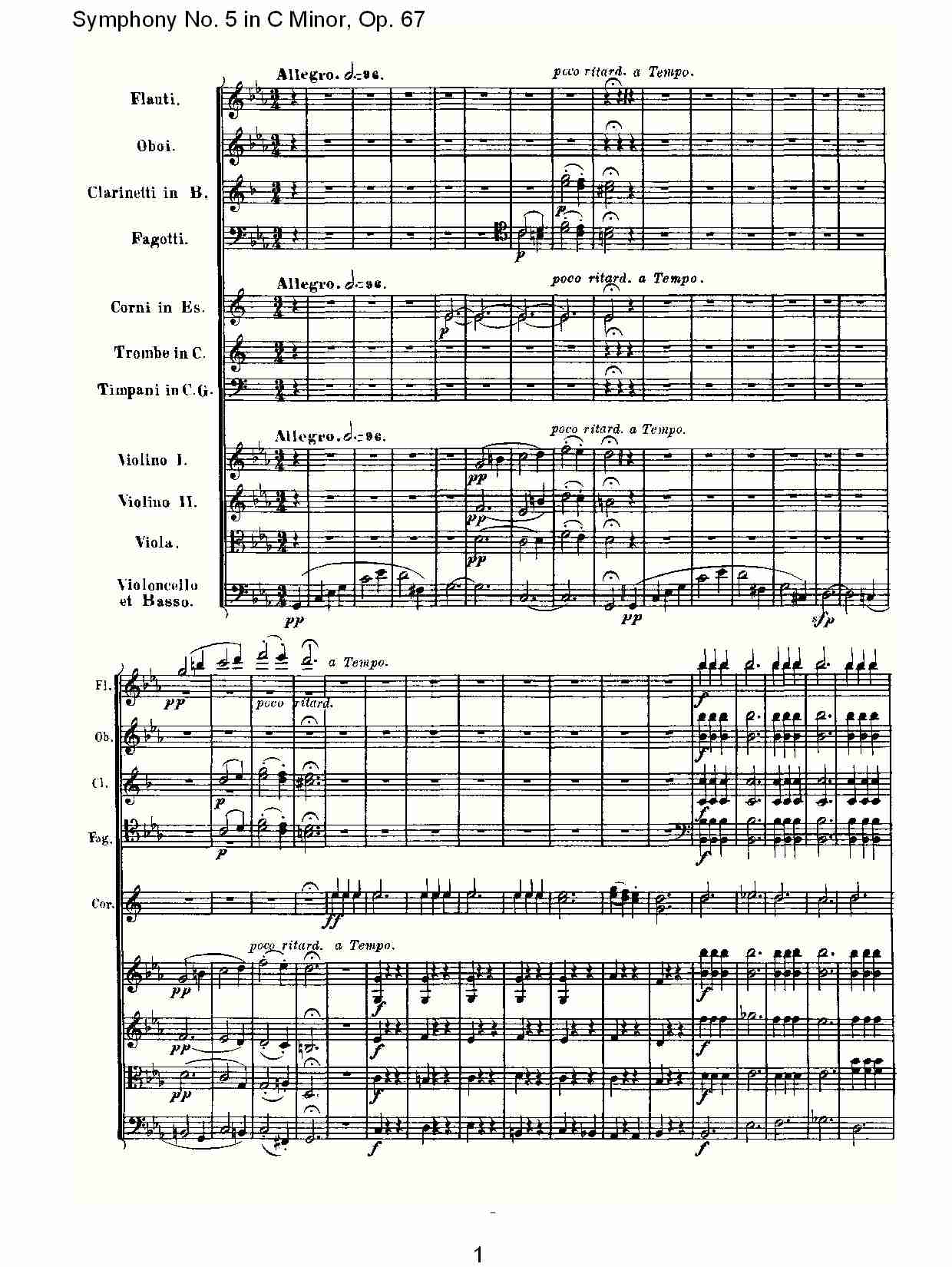 C大调第五交响曲 Op.67第三乐章总谱（图1）
