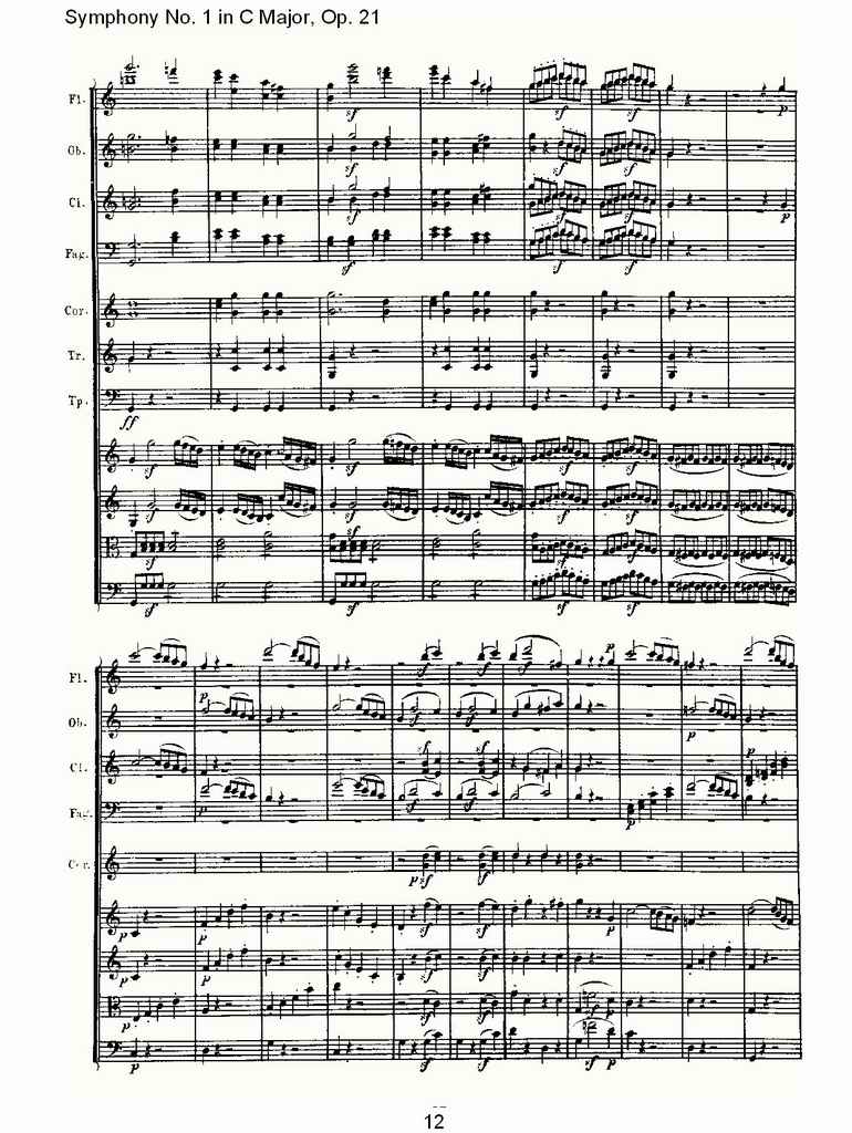 C大调第一交响曲 Op. 21 第一乐章总谱（图13）