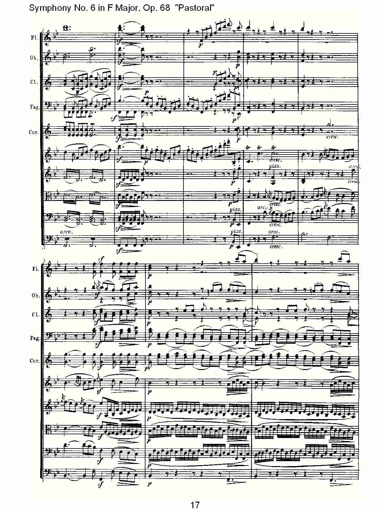 F大调第六交响曲 Op.68 “田园” 第二乐章总谱（图17）