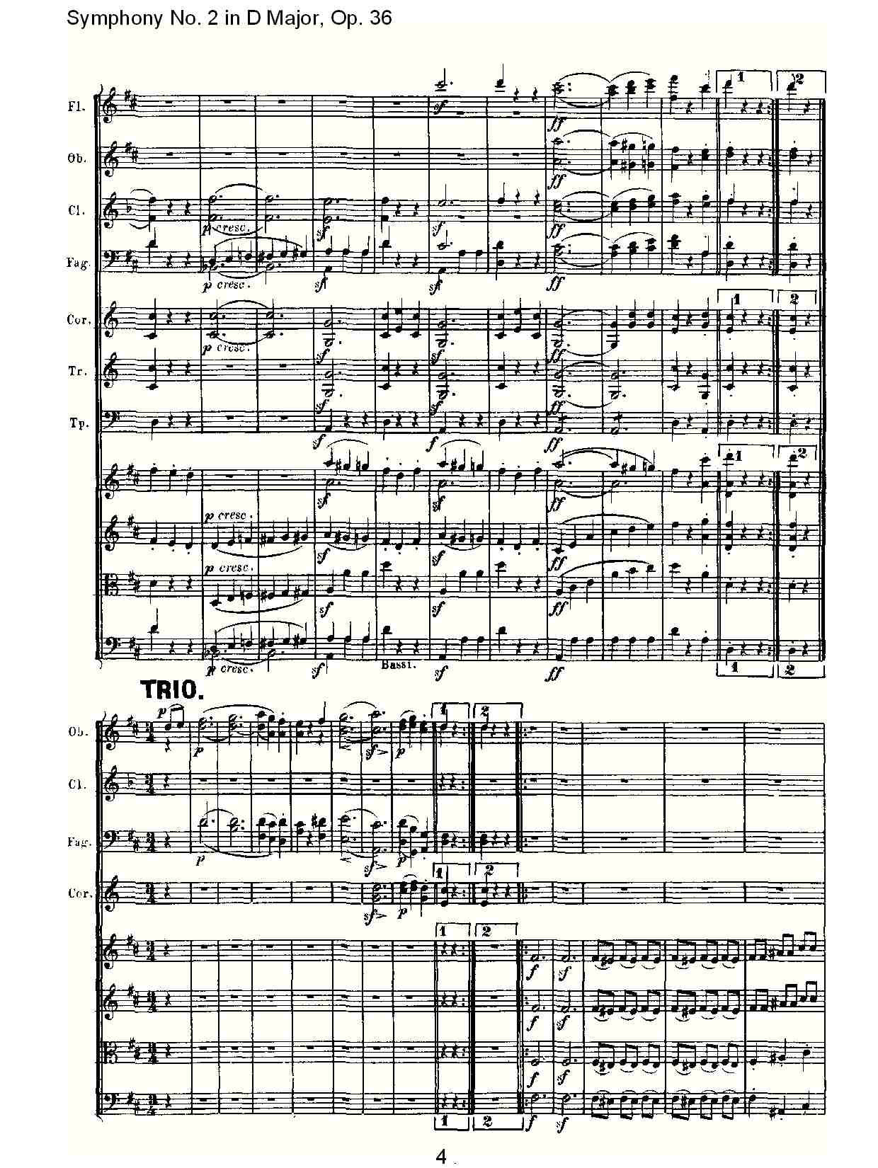 D大调第二交响曲 Op. 36 第三乐章总谱（图4）