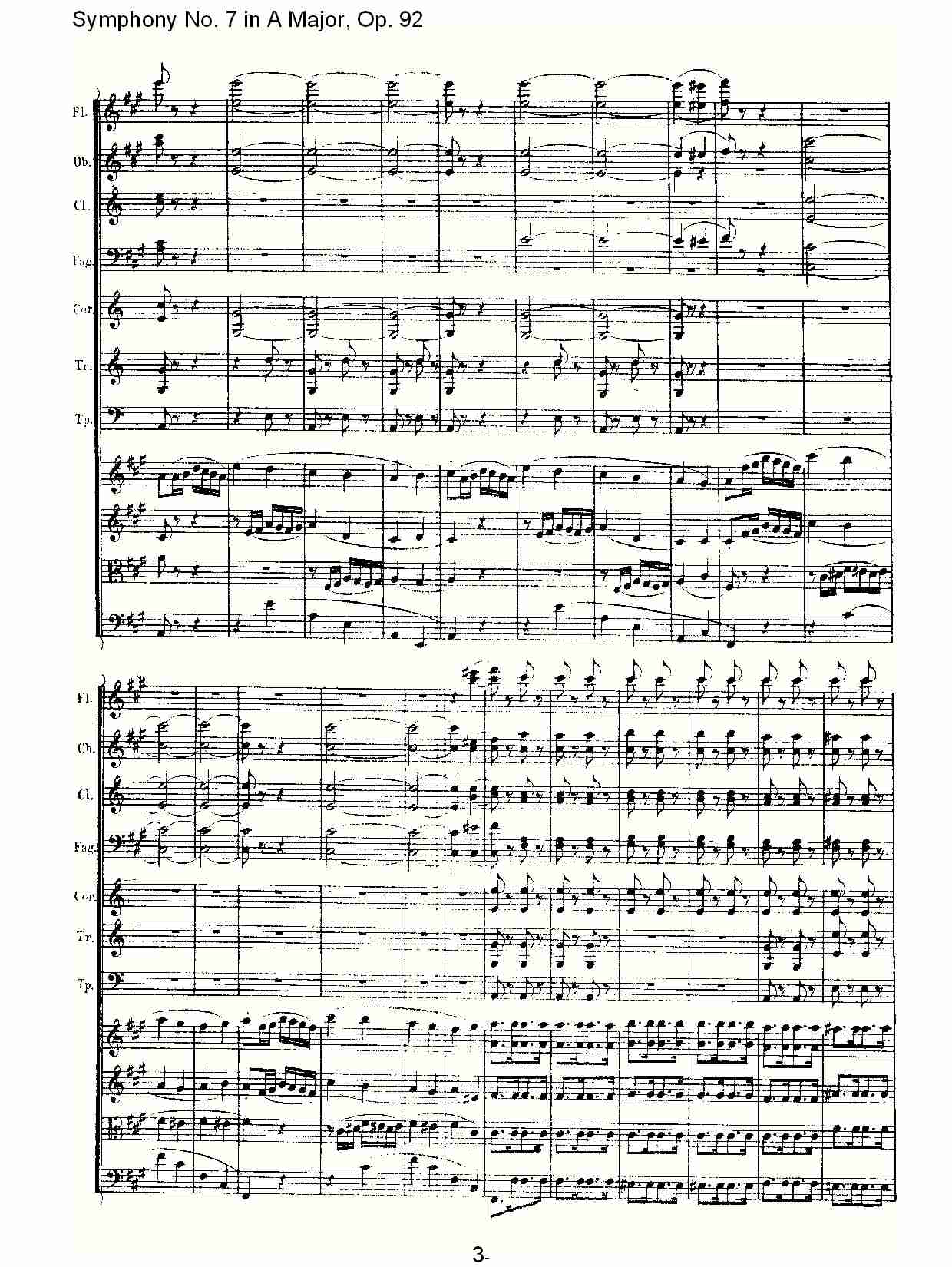 A大调第七交响曲 Op.92 第四乐章总谱（图3）