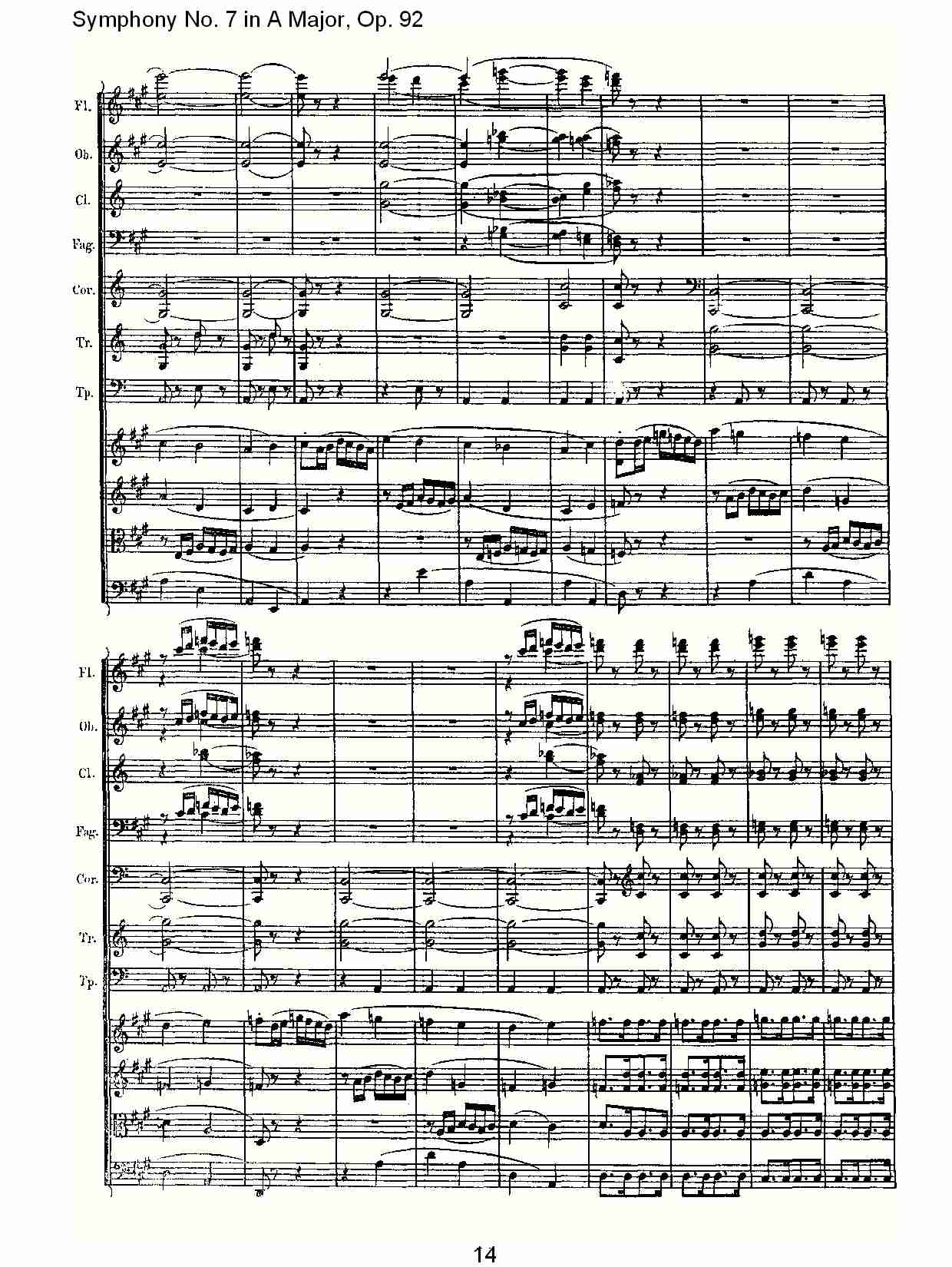 A大调第七交响曲 Op.92 第四乐章总谱（图15）