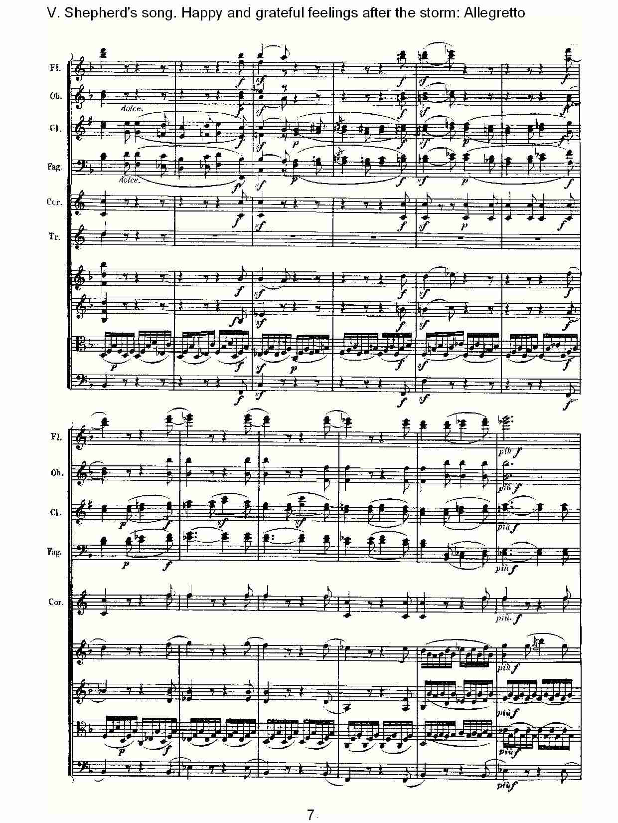 F大调第六交响曲 Op.68 “田园” 第五乐章总谱（图7）