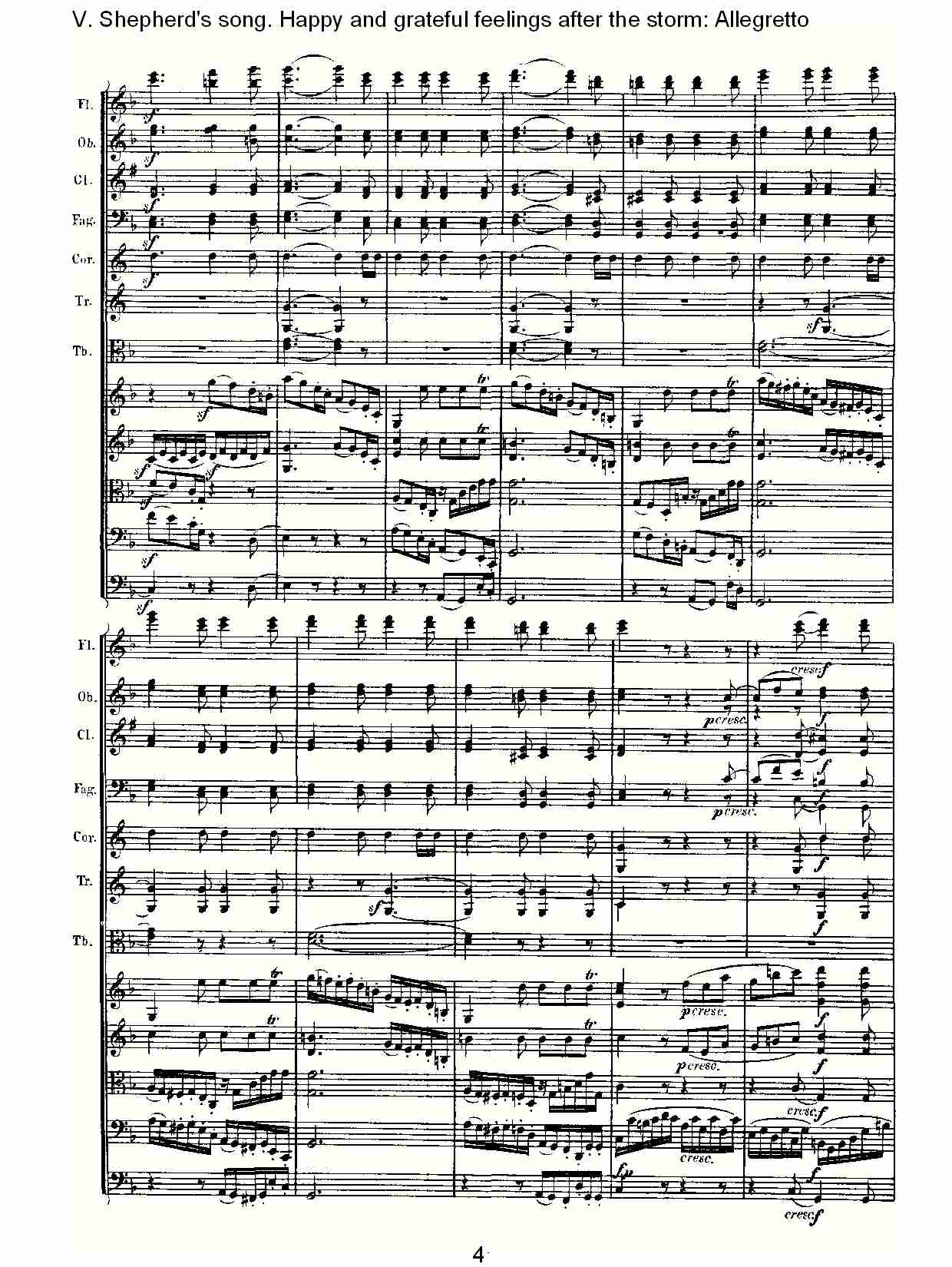 F大调第六交响曲 Op.68 “田园” 第五乐章总谱（图4）