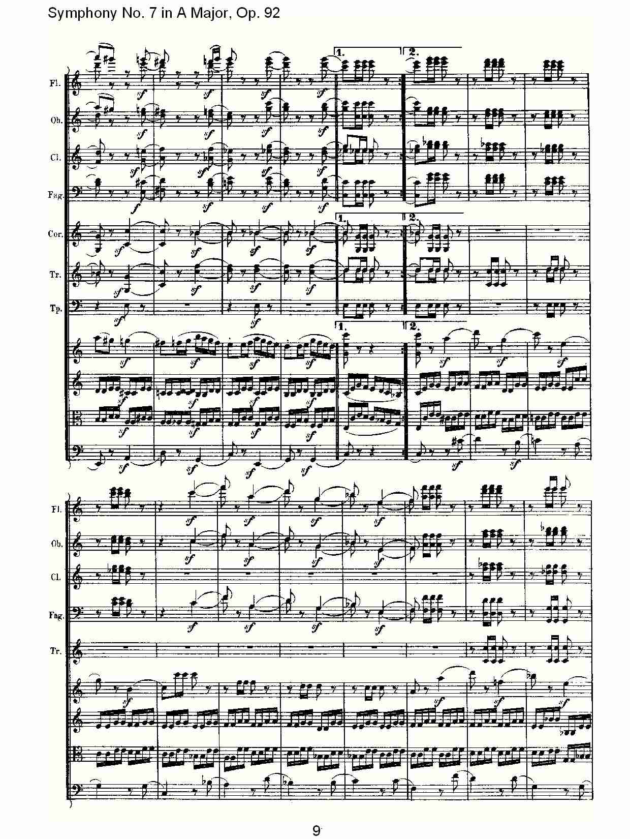 A大调第七交响曲 Op.92 第四乐章总谱（图9）