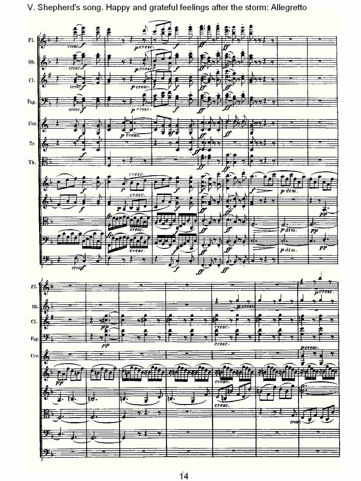 F大调第六交响曲 Op.68 “田园” 第五乐章总谱（图14）