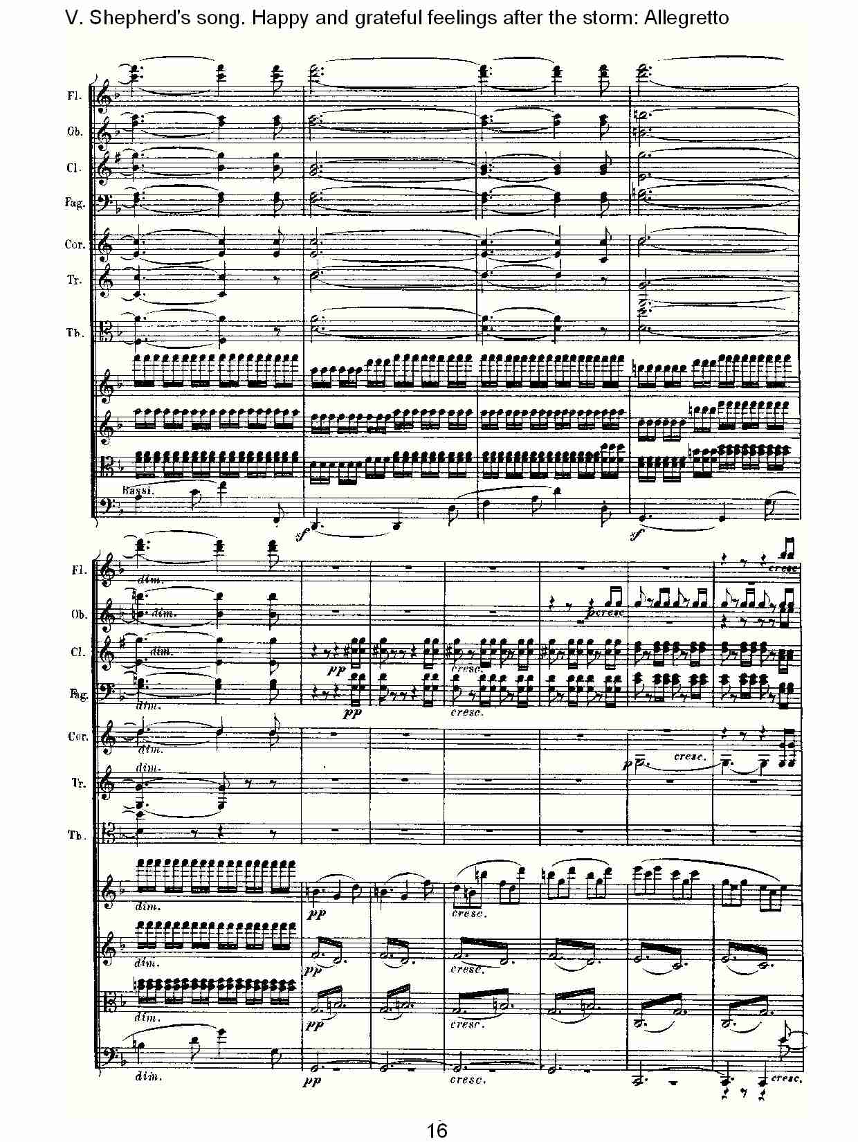 F大调第六交响曲 Op.68 “田园” 第五乐章总谱（图16）