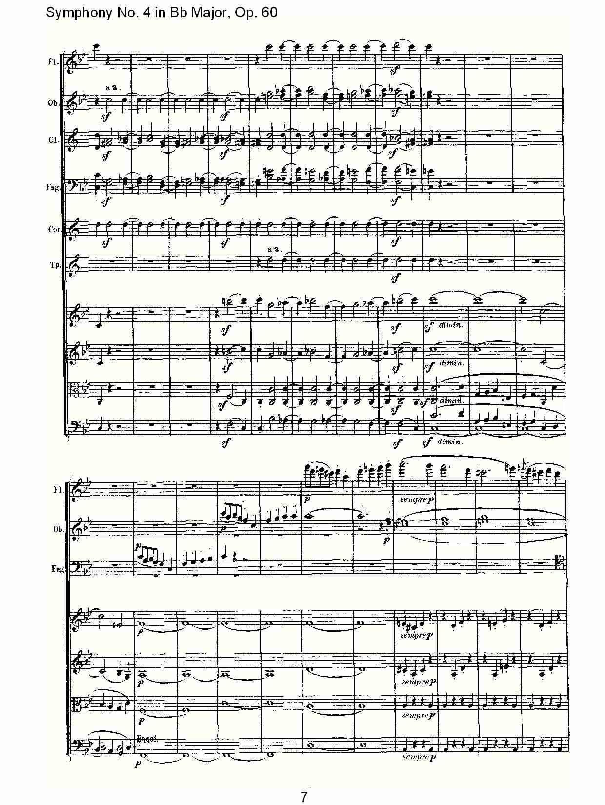 bB大调第四交响曲 Op.60第一乐章总谱（图7）