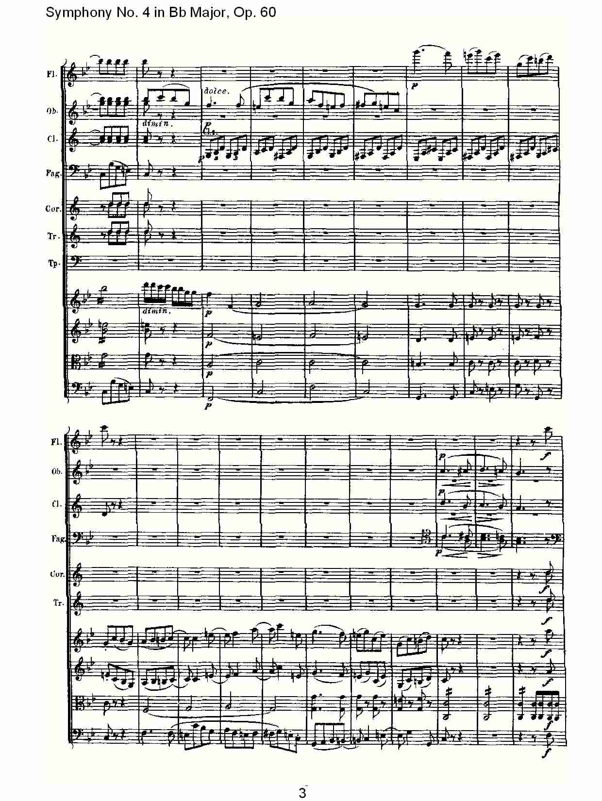 bB大调第四交响曲 Op.60 第四乐章总谱（图3）