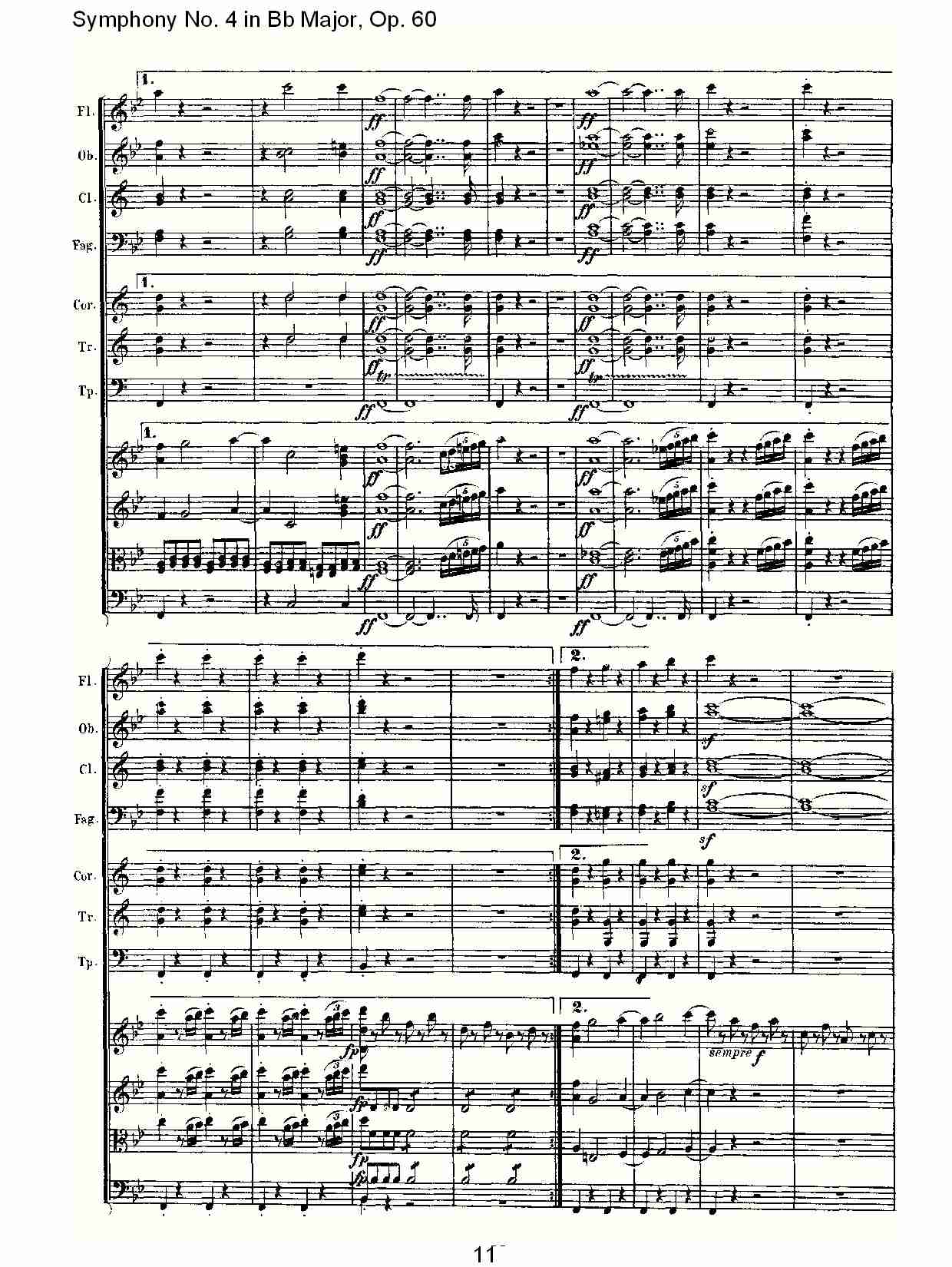 bB大调第四交响曲 Op.60第一乐章总谱（图11）