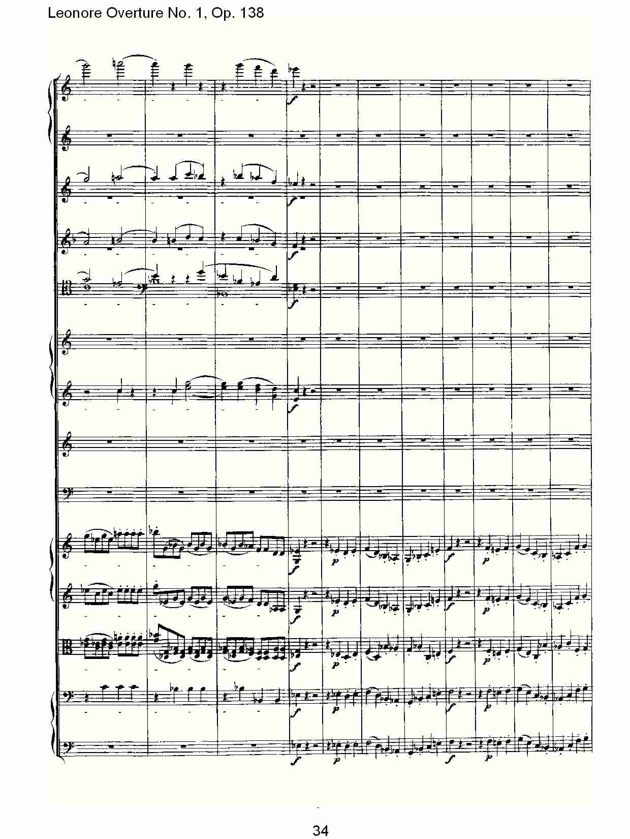 Leonore Overture No.1, Op. 138　（四）总谱（图4）