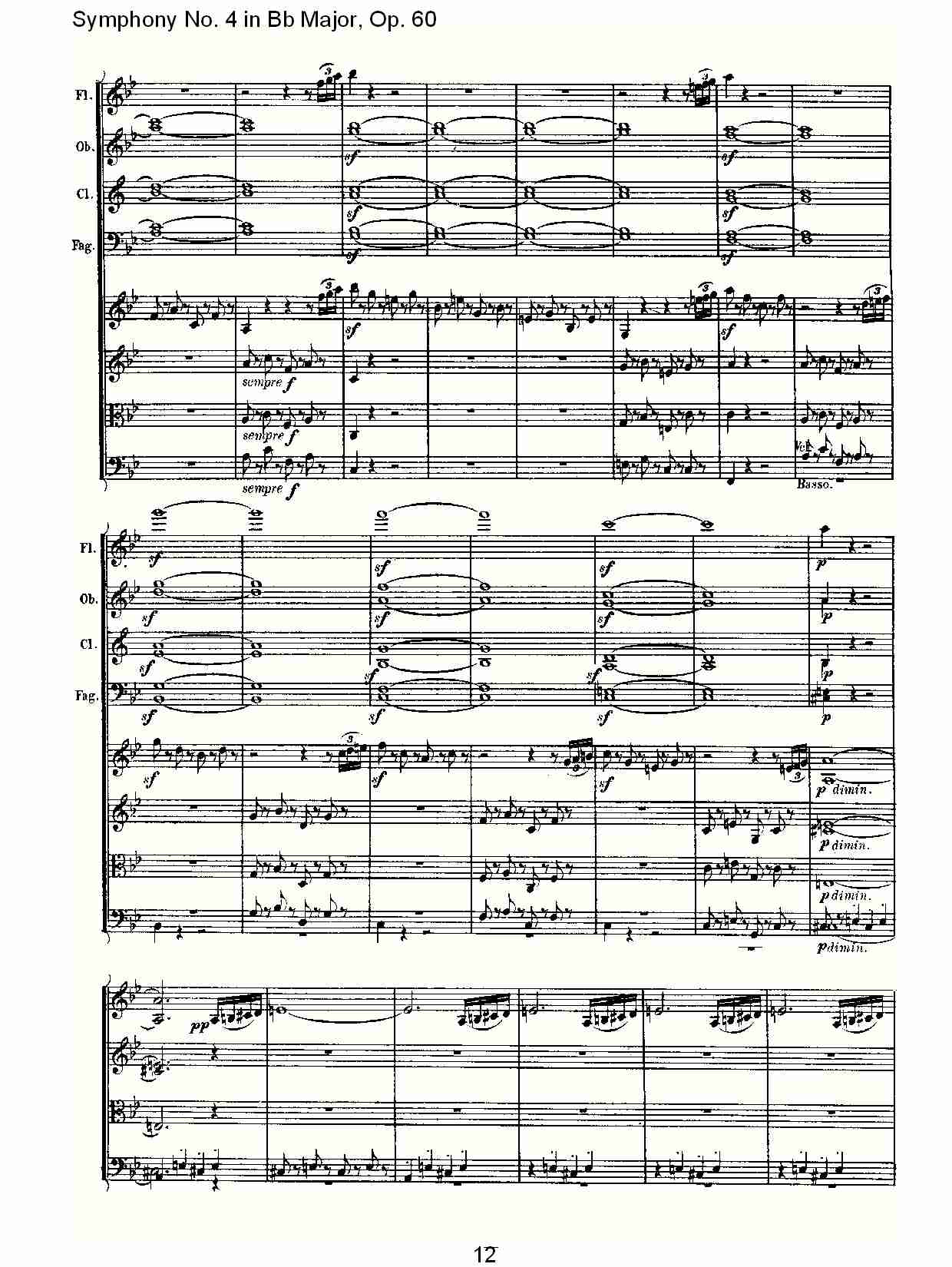 bB大调第四交响曲 Op.60第一乐章总谱（图12）