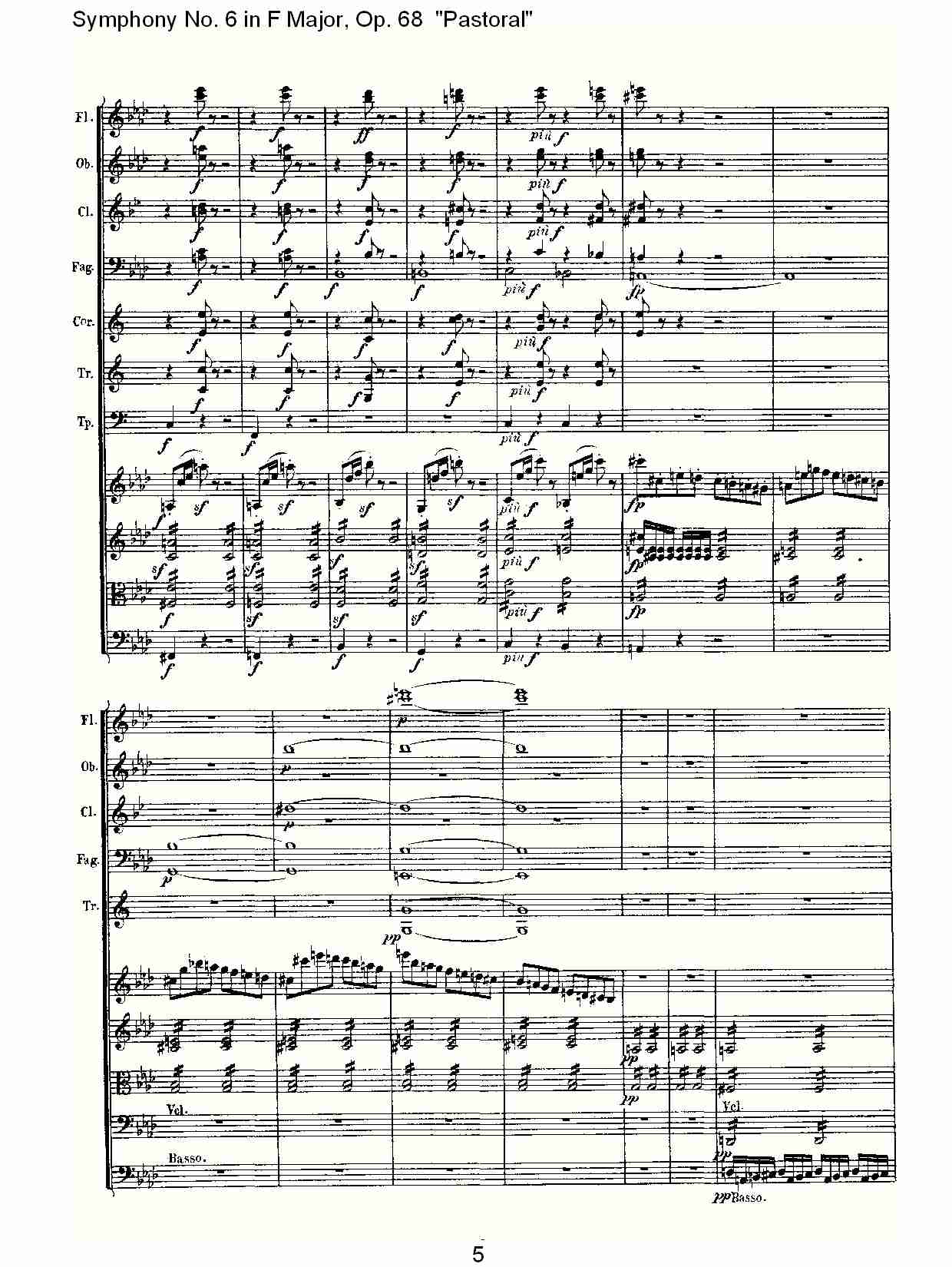 F大调第六交响曲 Op.68 “田园” 第四乐章总谱（图4）
