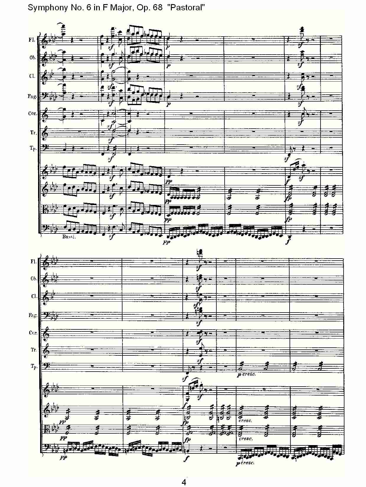 F大调第六交响曲 Op.68 “田园” 第四乐章总谱（图3）