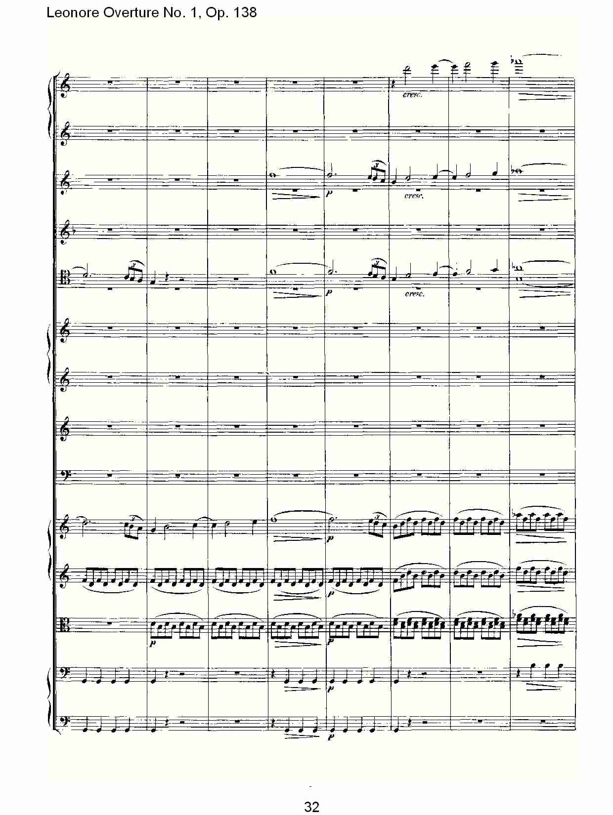 Leonore Overture No.1, Op. 138　（四）总谱（图2）