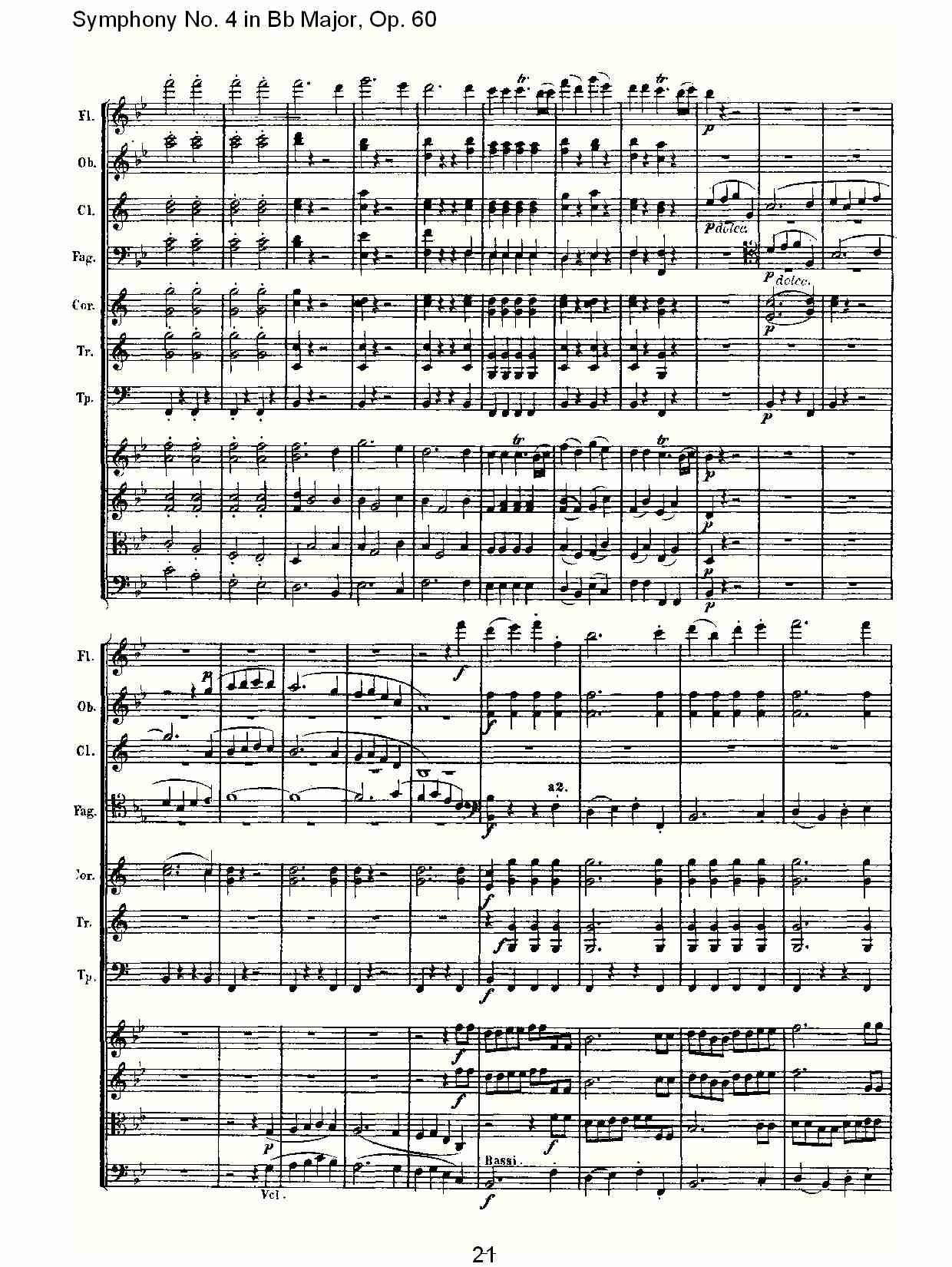 bB大调第四交响曲 Op.60第一乐章总谱（图21）