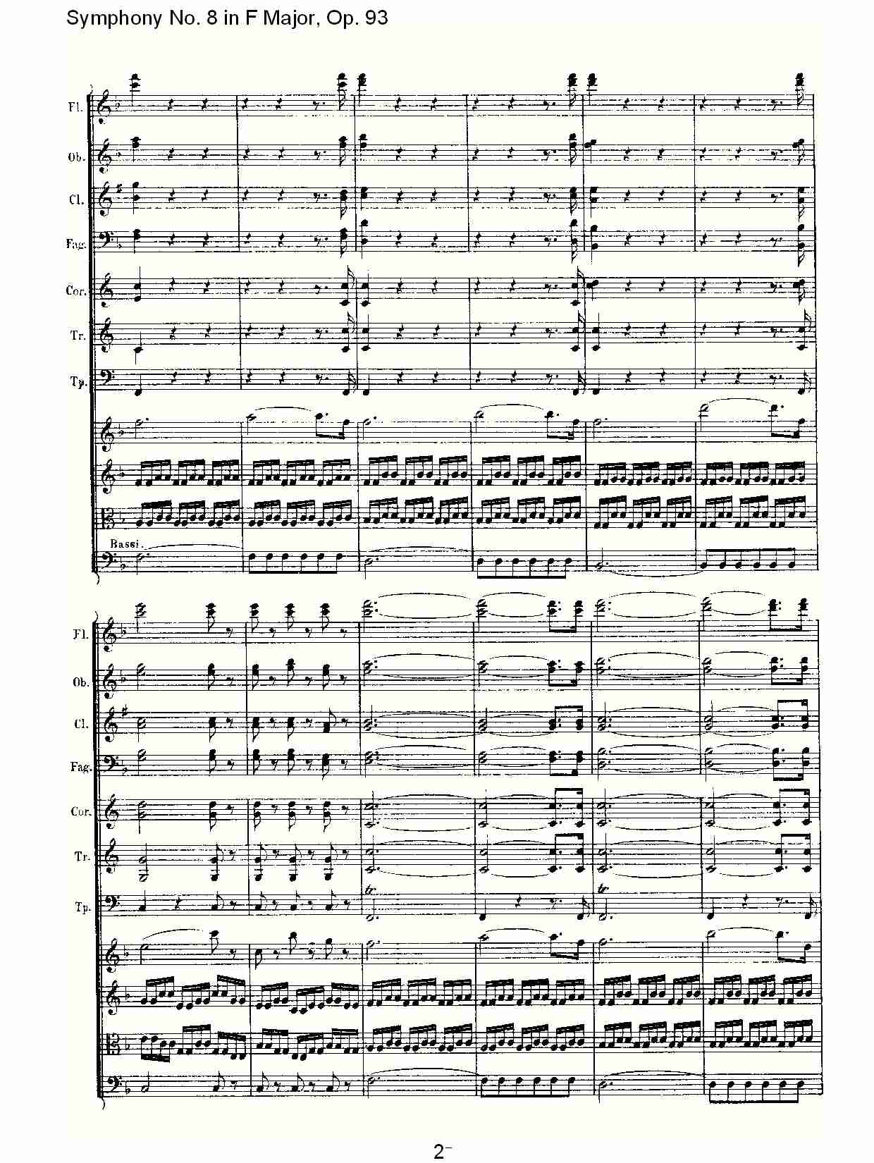 F大调第八交响曲 Op.93　第一乐章（一）总谱（图2）