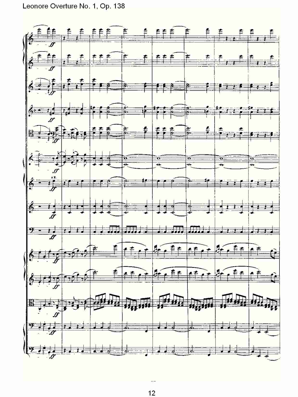 Leonore Overture No.1, Op. 138　（二）总谱（图2）