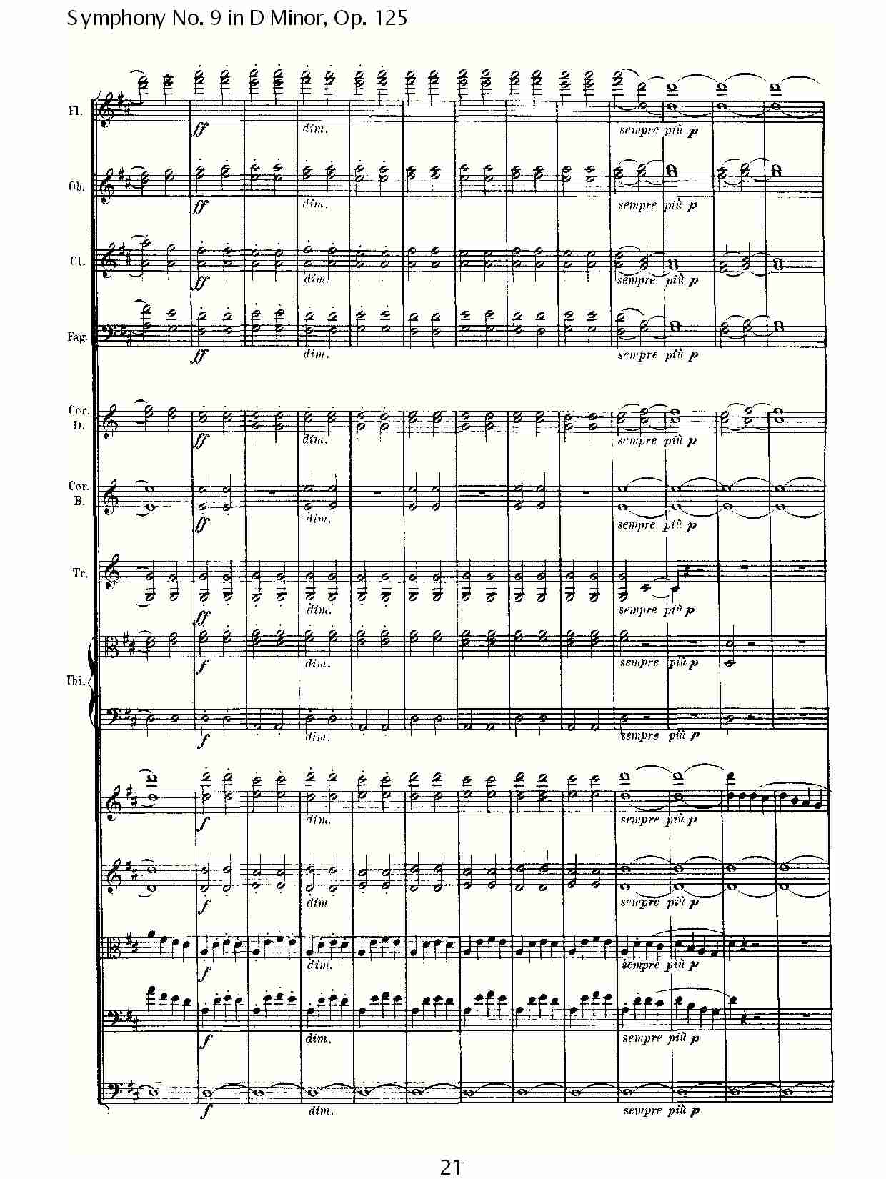 D大调第九交响曲 Op.125 第二乐章（三）总谱（图1）