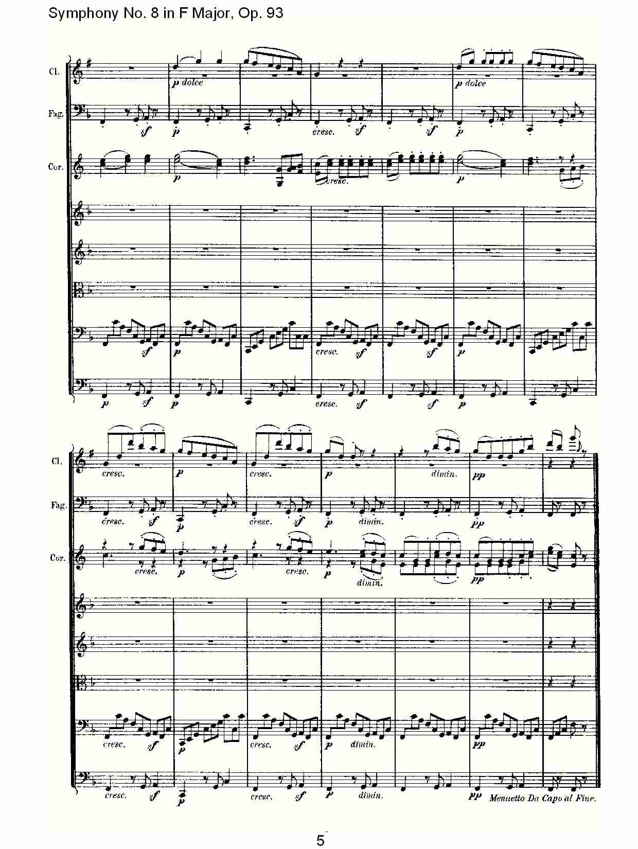 F大调第八交响曲 Op.93　第三乐章总谱（图5）