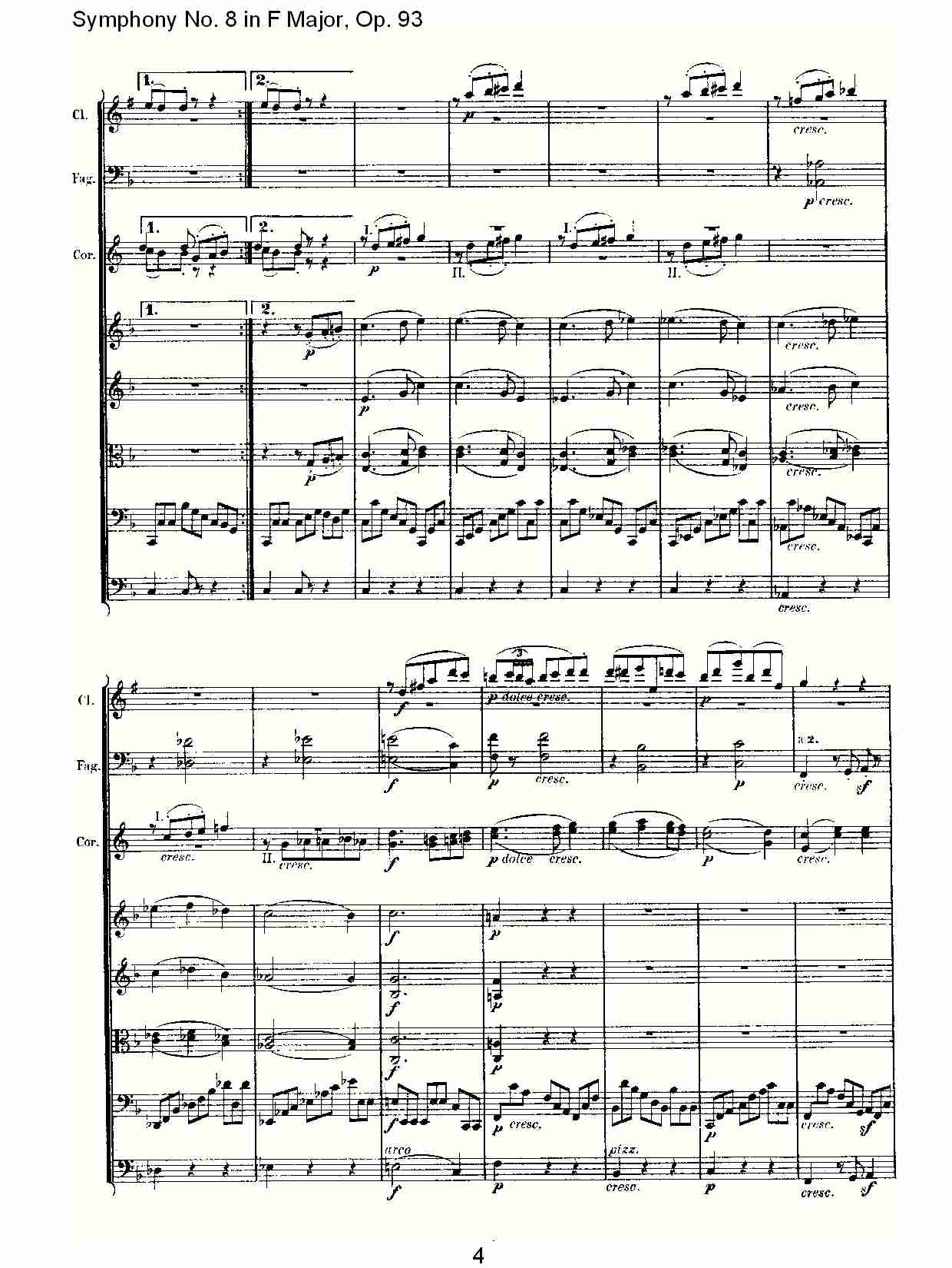 F大调第八交响曲 Op.93　第三乐章总谱（图4）