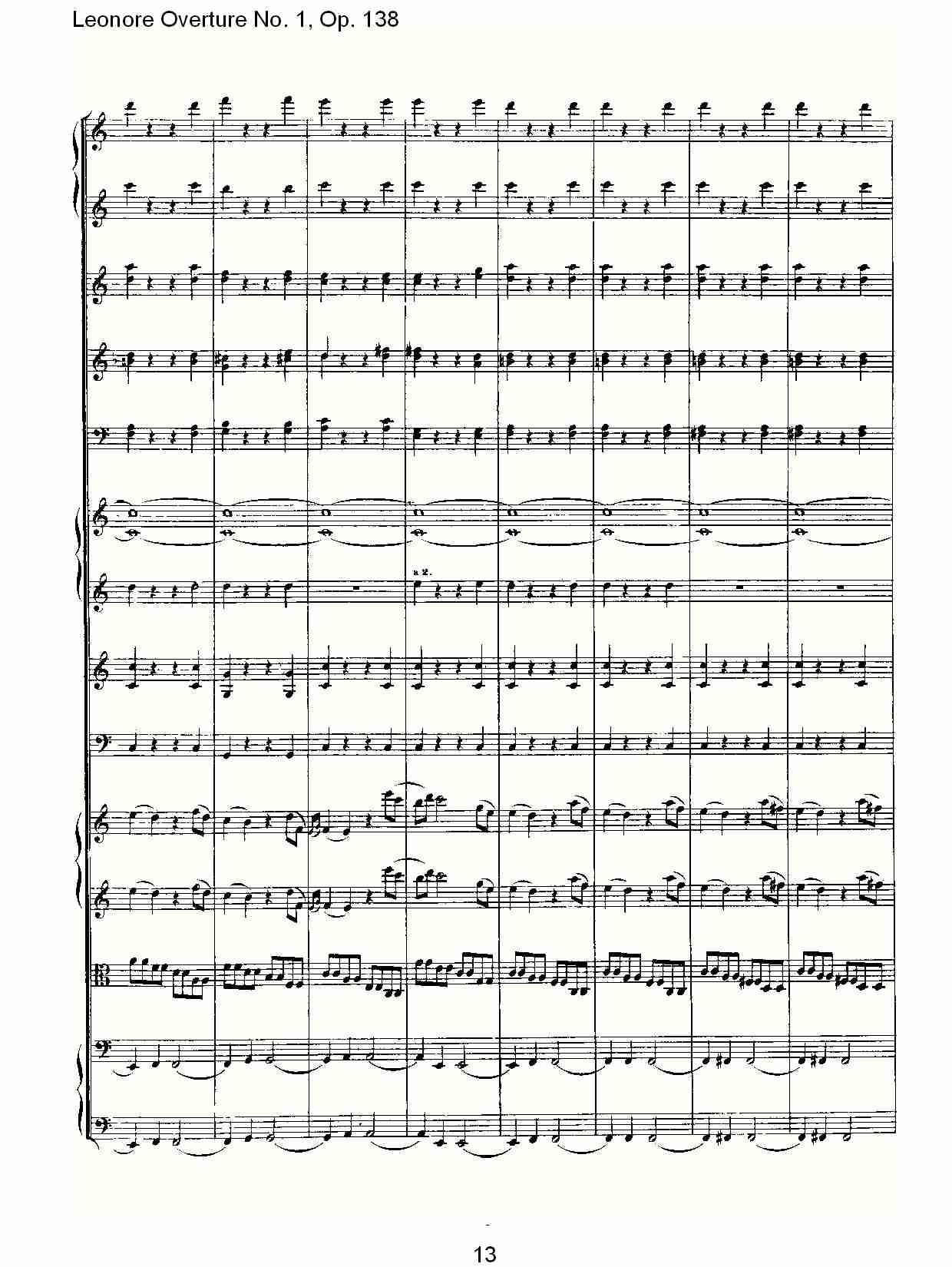 Leonore Overture No.1, Op. 138　（二）总谱（图3）