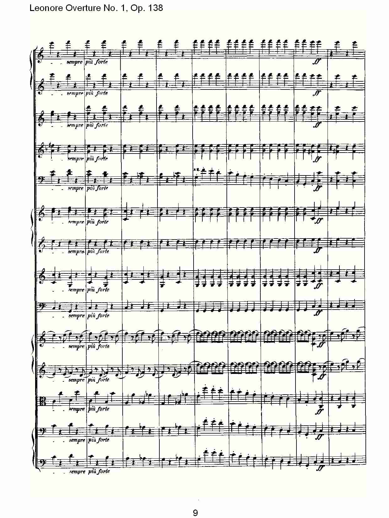 Leonore Overture No.1, Op. 138　（一）总谱（图9）