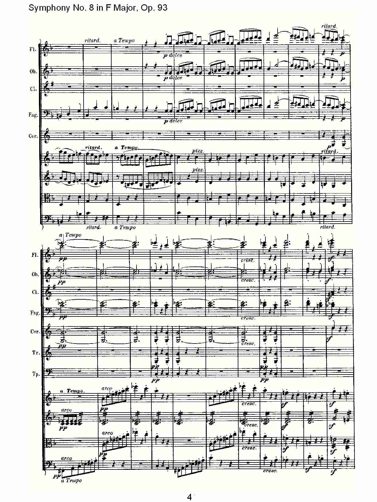 F大调第八交响曲 Op.93　第一乐章（一）总谱（图4）