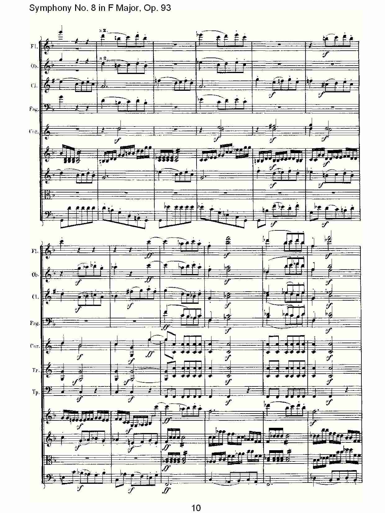 F大调第八交响曲 Op.93　第一乐章（一）总谱（图10）