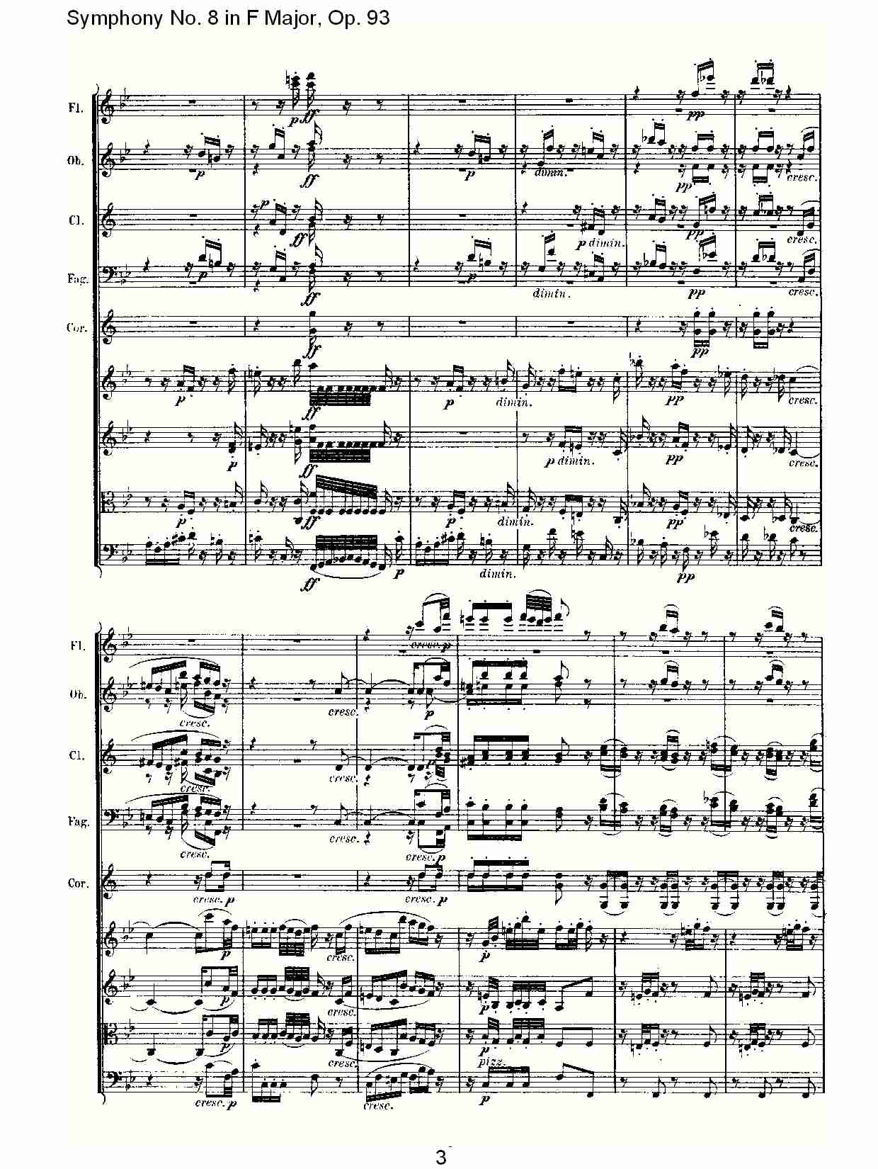 F大调第八交响曲 Op.93　第二乐章总谱（图4）