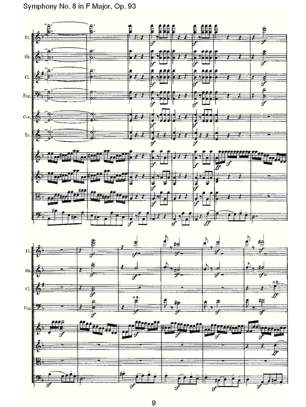 F大调第八交响曲 Op.93　第一乐章（一）总谱（图9）