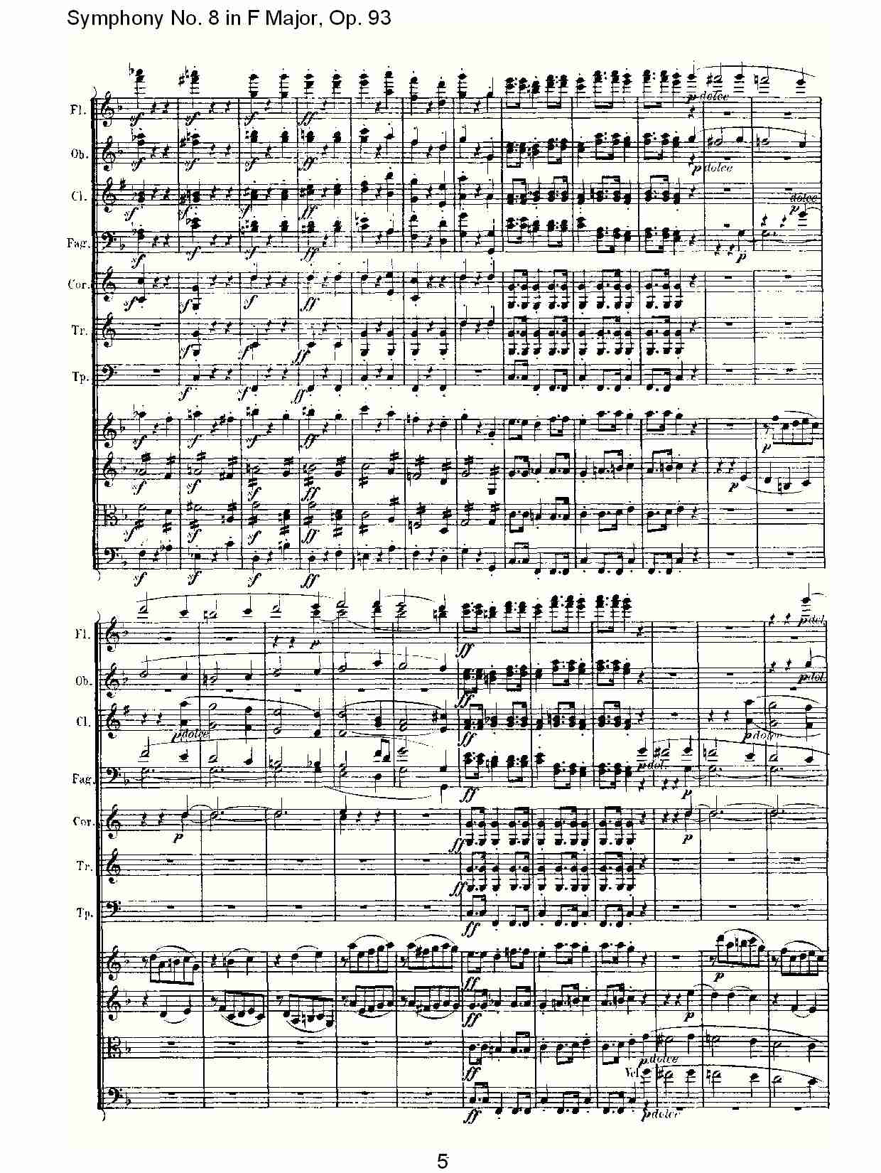 F大调第八交响曲 Op.93　第一乐章（一）总谱（图5）