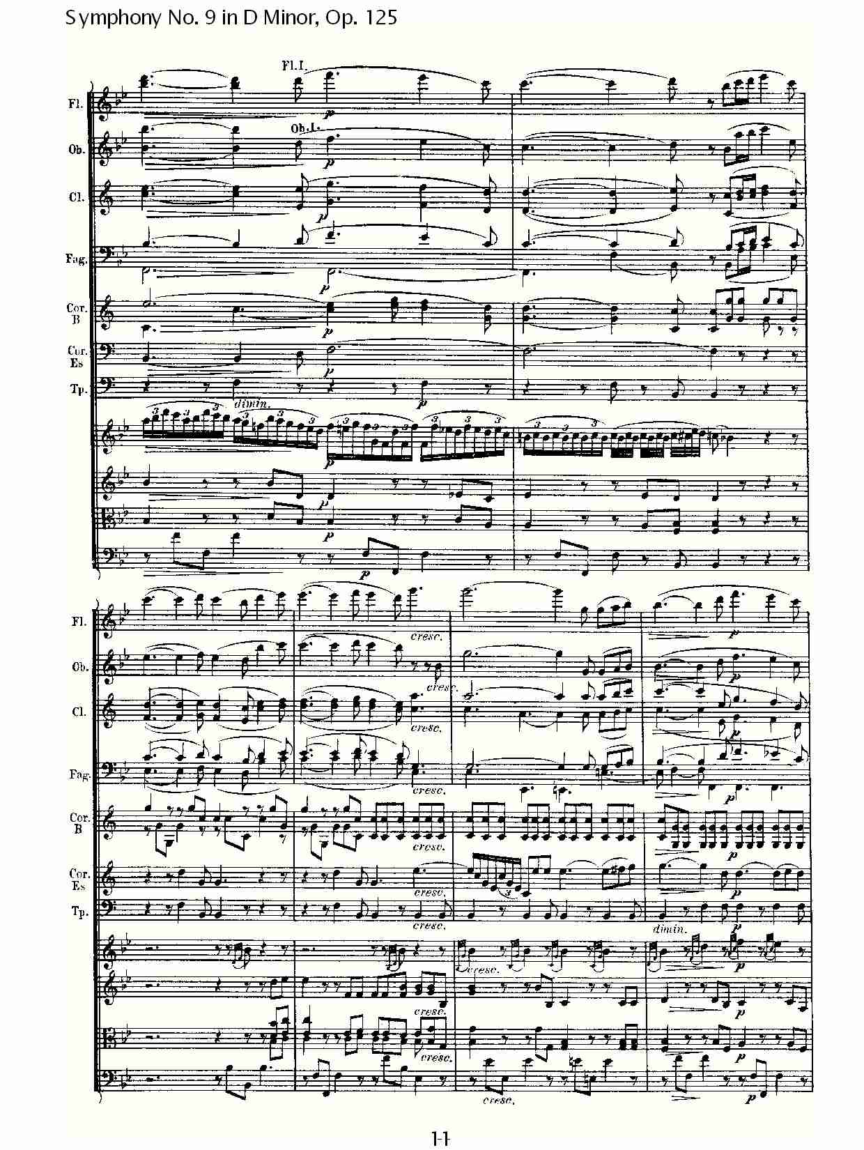 D大调第九交响曲 Op.125 第三乐章（二）总谱（图1）