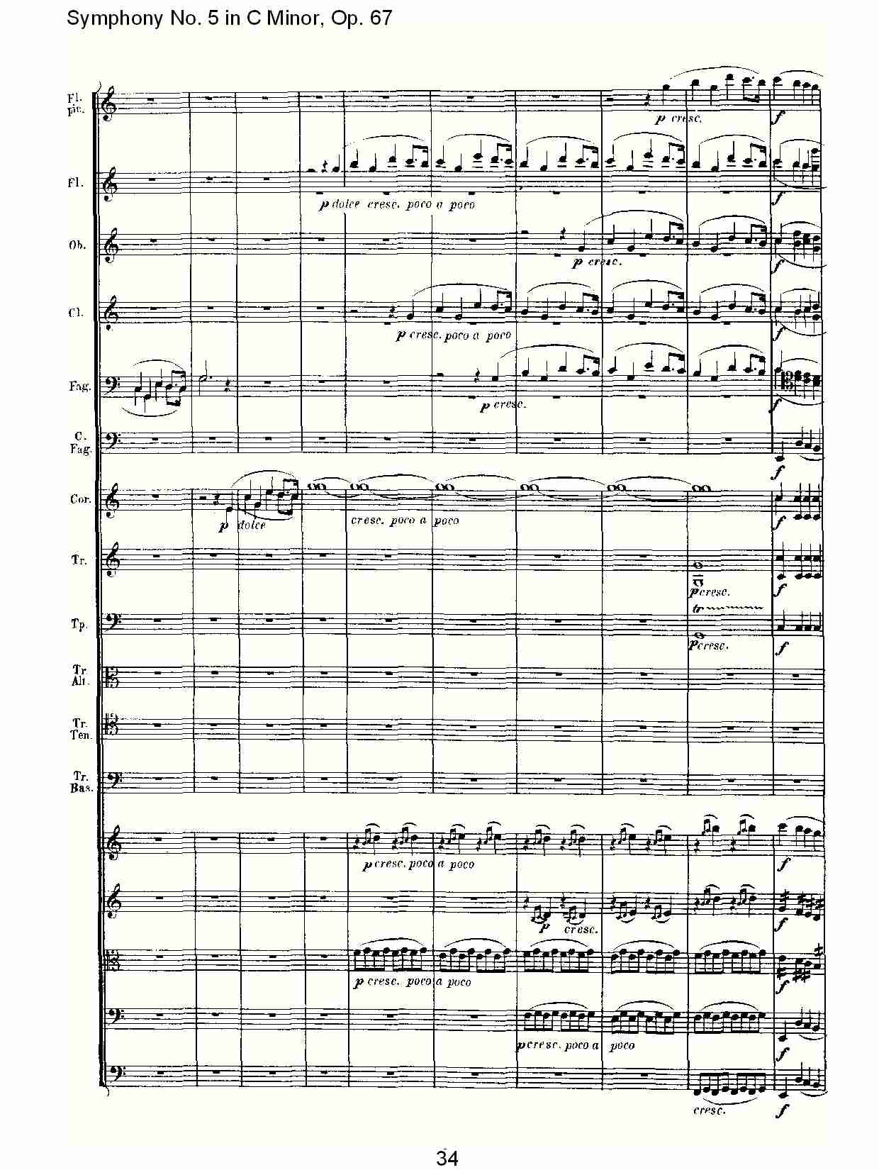C大调第五交响曲 Op.67 第四乐章总谱（图34）