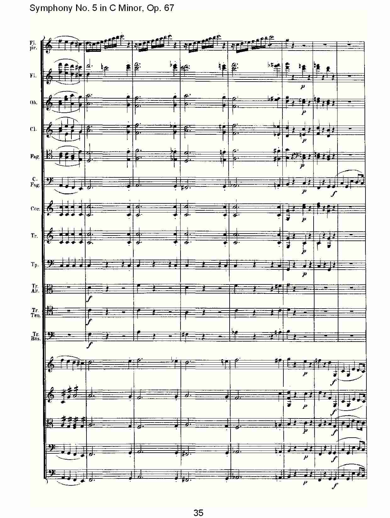 C大调第五交响曲 Op.67 第四乐章总谱（图35）