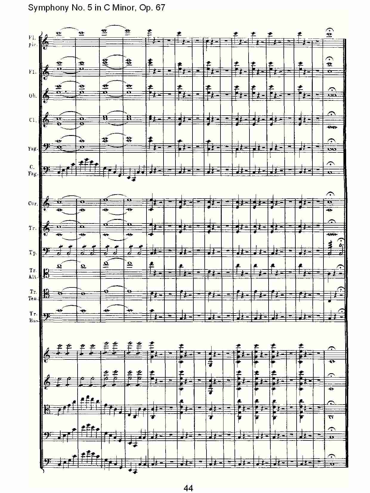 C大调第五交响曲 Op.67 第四乐章总谱（图44）