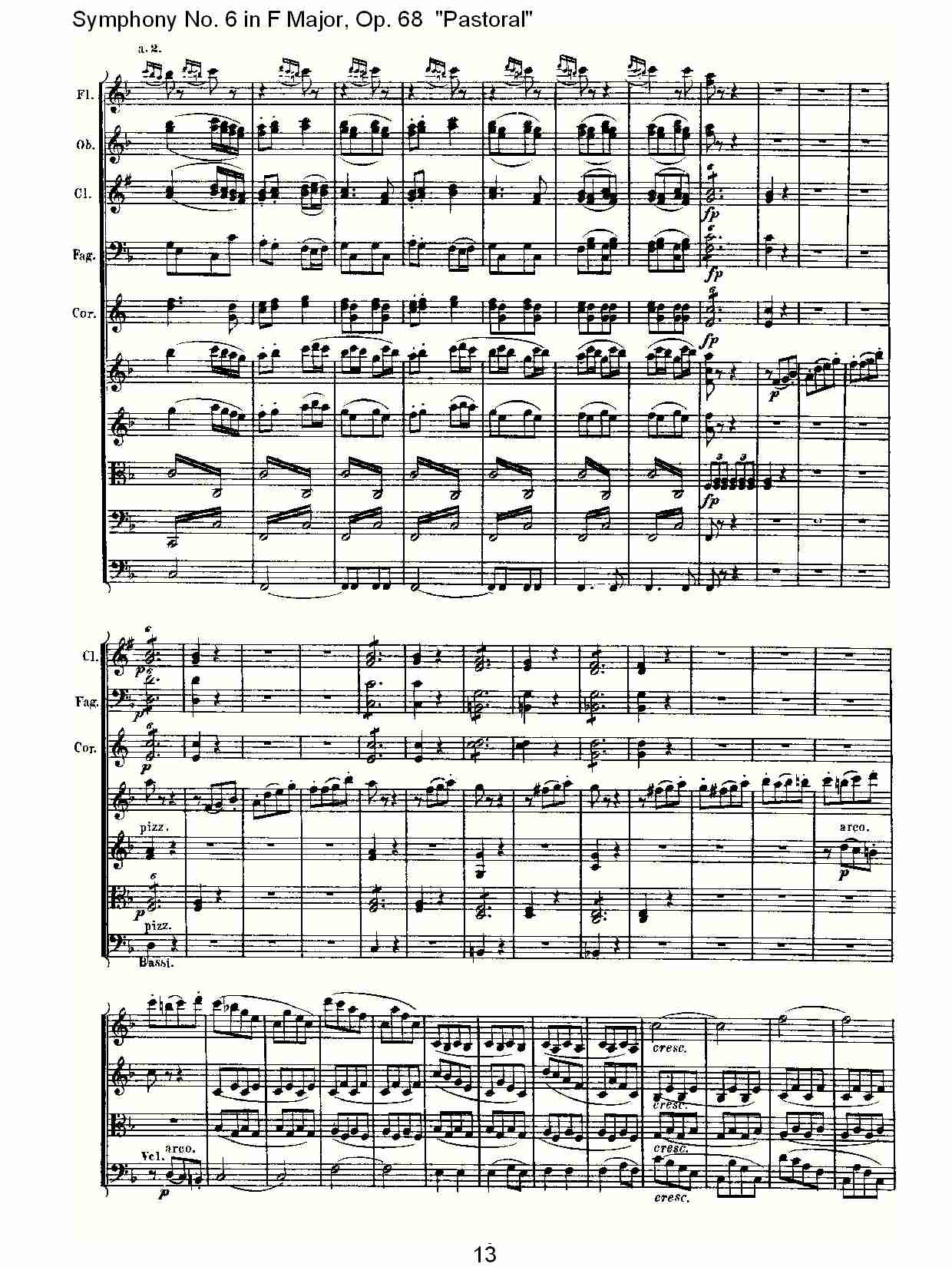 F大调第六交响曲 Op.68 “田园” 第一乐章总谱（图12）