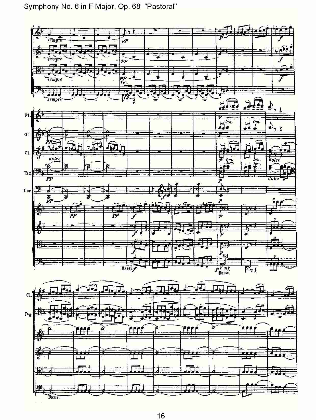 F大调第六交响曲 Op.68 “田园” 第一乐章总谱（图15）